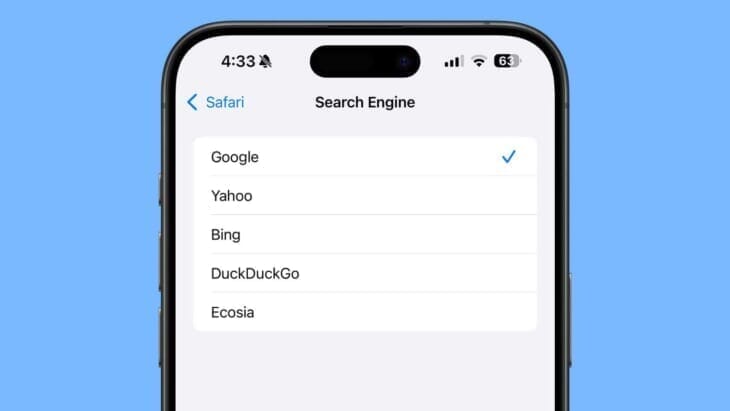 Google以外の検索エンジンをデフォルトで選択可能に